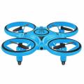 Drone Rc Quadcopter Aircraft Hand Sensor Drone with Smart Watch Controlled - Blue