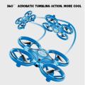 Drone Rc Quadcopter Aircraft Hand Sensor Drone with Smart Watch Controlled - Blue
