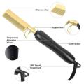 Electric Hair Hot Comb - 2 in 1 Straightener/Curling Iron