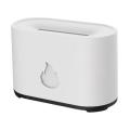 Realistic Flame Light Cool Mist Humidifier Charging Essential Oil Diffuser - White