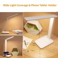 Rechargeable Desk Reading Lamp with 3 Colors and Touch Control Dimmable