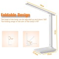 Rechargeable Desk Reading Lamp with 3 Colors and Touch Control Dimmable