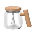 Self Stirring Coffee Mug Electric Mixing Glass Coffee Cup - 400ML