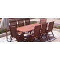 Teak Wooden Table and 8 Chairs