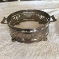 1920 Pierced Silver Plated Footed Tureen Stand with EPNS England Hallmark