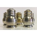 5 Vintage Tiny Silver Plated  Salt & Pepper shakers