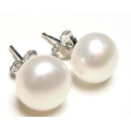 Lovely White Cultured Freshwater Pearl Earrings
