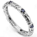 Beautiful 0.35cts Genuine Sapphire Ring in 925 Silver