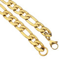 XMAS Special - KAVANAGHS - Gorgeous Stainless Steel Gold Plated Figaro Chain.  22inch length.
