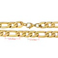 Gorgeous Stainless Steel Gold Plated Figaro Chain.  22inch length.