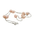 Grade A Genuine Cultured Pearl Necklace, 17inch and pearls are 8mm.