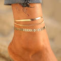 KAVANAGHS 11000 positive ratings -Gorgeous Stainless Steel 3 LAYER ANKLE Bracelet and Extender Chain