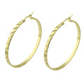 KAVANAGHS 11000 positive ratings - Lovely Hoop Stainless Steel Earrings 53mm