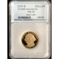 2007 S  1 Dollar George Washington PF 70 Deep Cameo Coin United States of America