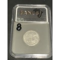 1948 Silver 1 Shilling Union of South Africa Coin Graded F Detail Damaged