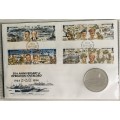 50th Anniversary of D Day-Isle of Man Stamp & Coin Cover