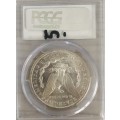 Uncirculated US Morgan Silver Dollar 1881 S Graded MS64+