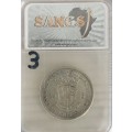 Very Scarce Union of South Africa 1933 Silver Half Crown F15