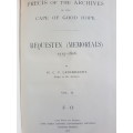 Precis Of The Archives Of The Cape Of Good Hope - Requesten (Memorials) 1715-1806 Vol II F-O