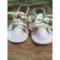 Leather new born baby shoes