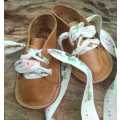 Leather new born baby shoes
