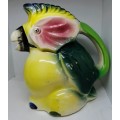 LAST CHANCE AT THIS PRICE - 20% OFF VINTAGE CERAMIC PARROT COCKATOO JUG PITCHER