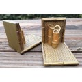 LAST CHANCE AT THIS PRICE -  20% OFF PAIR GOLD PAINTED RESIN BOOKENDS VINTAGE