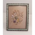 Vintage Miniature Wildflower Painting Signed Framed