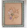 Vintage Miniature Wildflower Painting Signed Framed