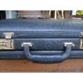 Vintage Men`s Genuine Black Buffalo Leather Briefcase