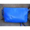 Funky 1970s Blue Vinyl Vintage Handbag excellent condition