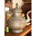 Heavy Shabby Chic Vintage Copper Coffee or Tea Pot