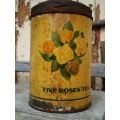 Antique Five Roses Tea Tin