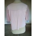1960s Sexy Pink Chiffon And Lace Baby Doll Bed Jacket Camisole Size 10 to 12
