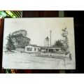 Very Nce Pencil Drawing Primary School Oranjemund Cooks 1990 Mounted On Board