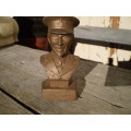 Cast Iron General Smuts Portrait Sculpture Beautiful Detail 10 cm height
