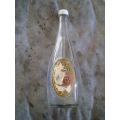 Rare Vintage All Gold Tomato Sauce Octagonal Glass Bottle