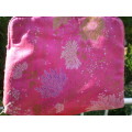 Small Vintage Chinese Pink Satin Handbag