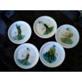 Vintage Set of Five Collectable Golf Coasters