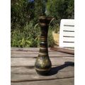 Vintage Oriental Metal Inlay Vase