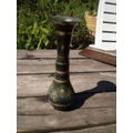 Vintage Oriental Metal Inlay Vase