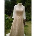 Original 1960's Vintage Romantic Long Evening Lace Dress Size 10 Ideal for Matric exc condition