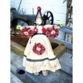 Unique Collectable Antique Fabric Folk Art Doll Height 35 cm
