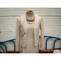 Gorgeous Vintage 19080s Ladies Striped Two Piece Dress And Blazer Size 10 excellent condition