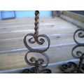 Set Of Two Wrought Iron Candle Holders