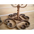 Set Of Two Wrought Iron Candle Holders