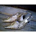 Vintage Lavanda Golden Filigree Pumps Shoes Size 5 Slingback