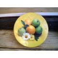 Antique Pyotts Biscuits Round Tin with Apples Oranges And Daisies 25cm diameter