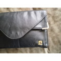 Vintage Pierre Cardin Genuine Leather Clutch Hand Bag Handbag