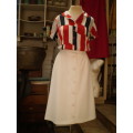 Vintage Original 1950s Red And Blue Ladies Blouse Top Size 10 to 12 (skirt not included)